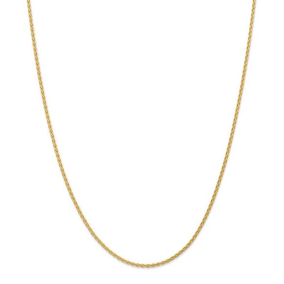 1.75mm, 14k Yellow Gold, Solid Parisian Wheat Chain Necklace, 20 Inch - Picture 3 of 8